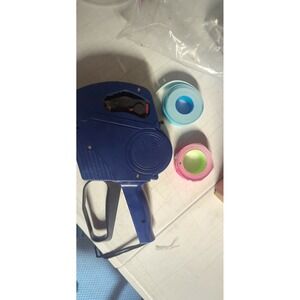 Perco Lite 1-Line Price Gun Labeler Handheld Blue Retail Pricing Machine 2 Rolls